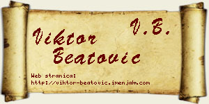 Viktor Beatović vizit kartica